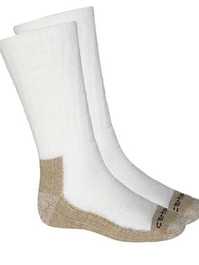 NWT Carhartt Men's 2 Pack Steel Toe Boot Socks White L 6-12 FastDry